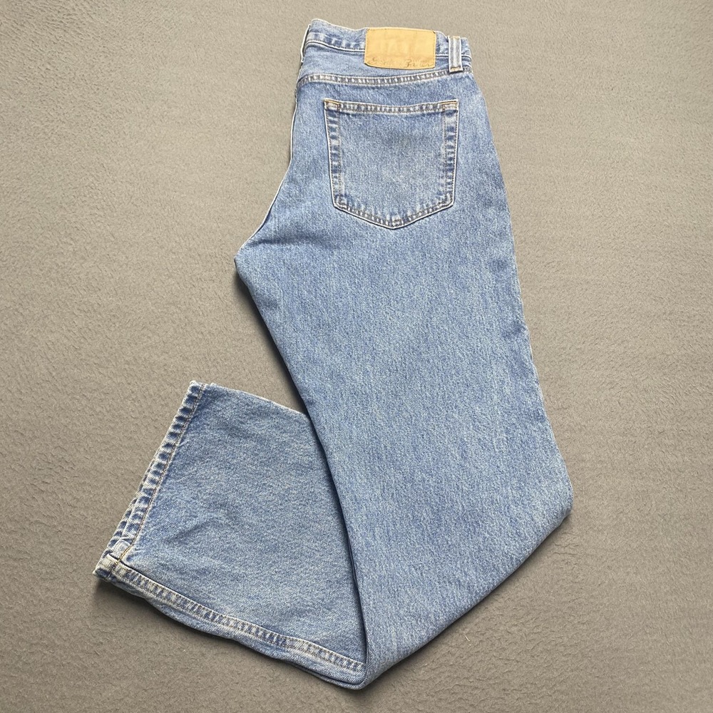 Eddie‎ Bauer Jeans Mens 34x30 Blue Straight Leg Light Wash Denim Pants Casual